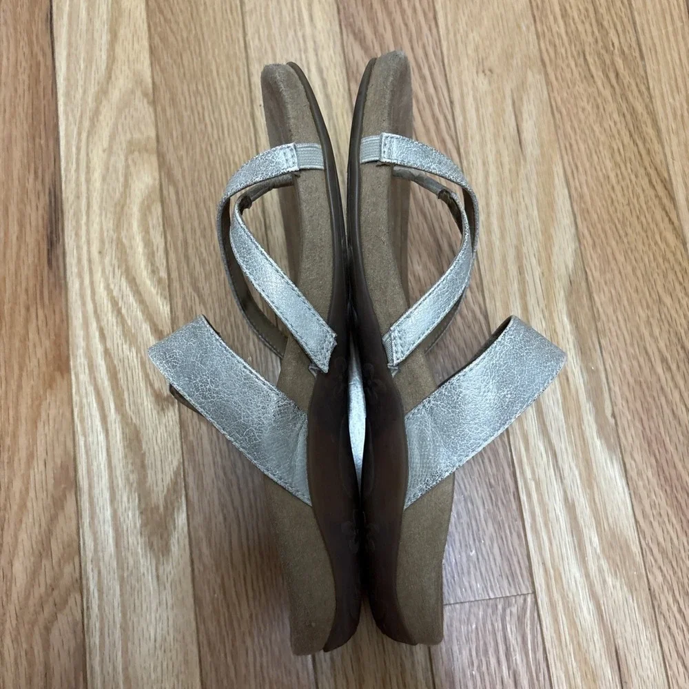 Aetrex Izzy Orthopedic Comfortable Leather Memory Foam Slide Sandals‎ for Women